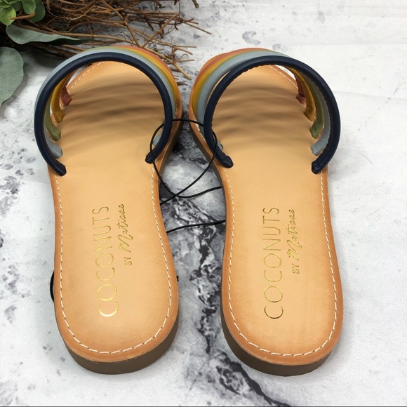 NEW Coconuts by Matisse Dorcey rainbow slides - Picture 4 of 5